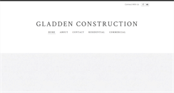 Desktop Screenshot of gladdenconstruction.com