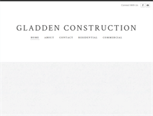 Tablet Screenshot of gladdenconstruction.com